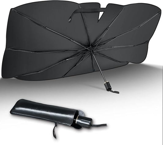 [2024 New Release/99.9% Light Blocking] Car Sun Shade Front Umbrella Type Folding Sun Shade for Car Sun Shade Light Shielding Heat Shielding UV Protection UV Protection Privacy Protection Heat