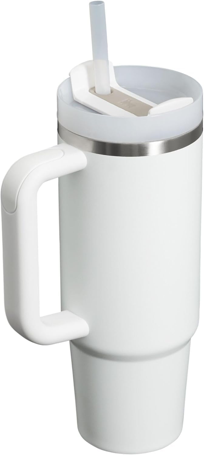 Stanley Quencher H2.0 Tumbler with Handle and Straw 30 oz | Flowstate 3-Position Lid | Cup Holder Compatible for Travel | Insulated Stainless Steel Cup | BPA-Free | Frost