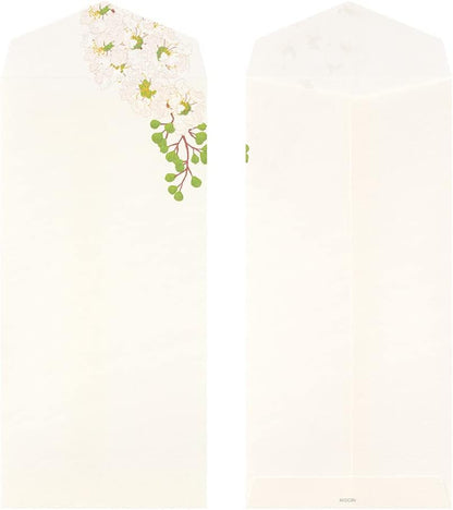 Midori 87102006 Envelope Paper Series, Summer Letter, 4 Patterns, Summer Floral Pattern