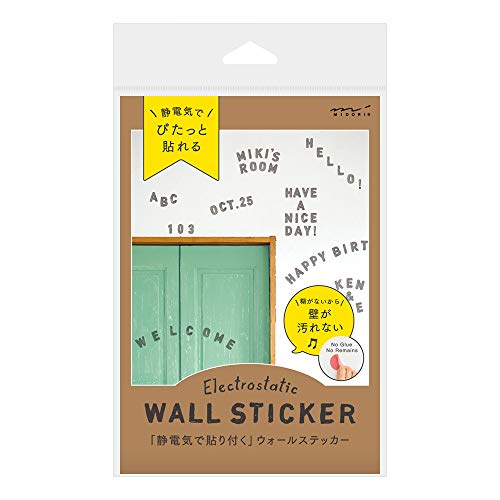 Midori Sticker Wall Sticker Static Electricity Alphabet