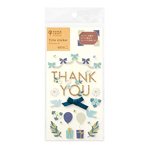 Midori Sticker 2516 PCM Title Thank You Ribbon Pattern 82516006