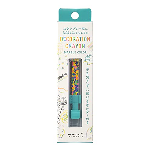 Midori 38112006 Crayon, Decorated Crayon, Rainbow