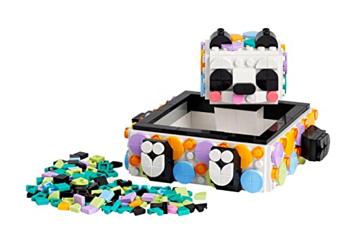 LEGO® DOTS Cute Panda Tray 41959 DIY Craft Kit; Creative and Useful Storage Toy Item for Kids Aged 6+