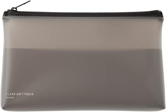 Midori 41818006 Clear Soft Pouch, Black