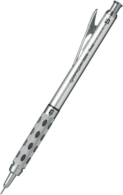 Pentel Packaged Graph Gear 1000 Automatic Drafting Pencil, 0.5mm, Grey Accents, 1 Pencil (XPG1015)