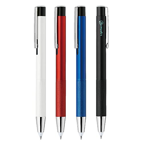 Zebra P-BA96-AS-4AZ Oil-Based Ballpoint Pen with Light, Light Light α, 0.03 inches (0.7 mm), Black Ink, Assorted Shafts, Set of 4