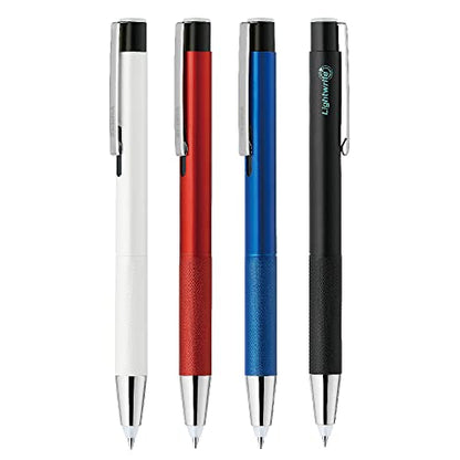 Zebra P-BA96-AS-4AZ Oil-Based Ballpoint Pen with Light, Light Light α, 0.03 inches (0.7 mm), Black Ink, Assorted Shafts, Set of 4
