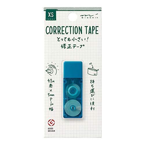 Midori Correction Tape, XS Series, Blue (35265006)