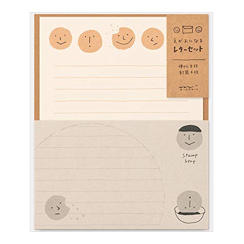 Midori 91802540 Letter Set, EGA, Cookie Pattern