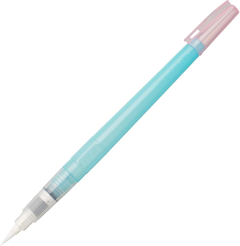 Kuretake PHYS Water brush pen Long, 12mm Medium tip,for Watercolor Paint, urban outdoor travel sketch, Professional, Artists, Crafters, Made in Japan
