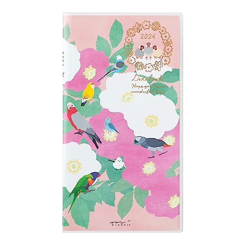 Midori 22245006 Pocket Diary, 2024, Slim, Monthly, Tri Pattern (Begins October 2023)