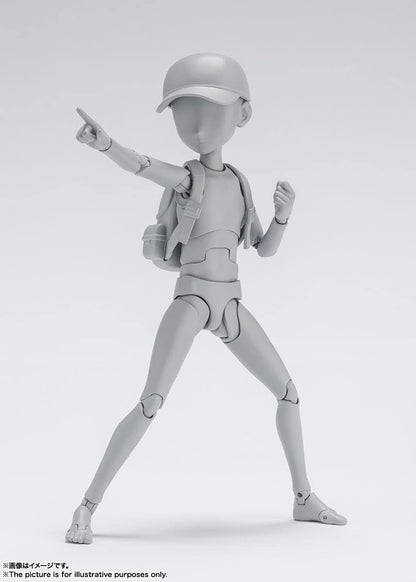TAMASHII NATIONS - Body Kun Ken Sugimori Edition DX Set (Gray Color Version), Bandai Spirits S.H.Figuarts Action Figure