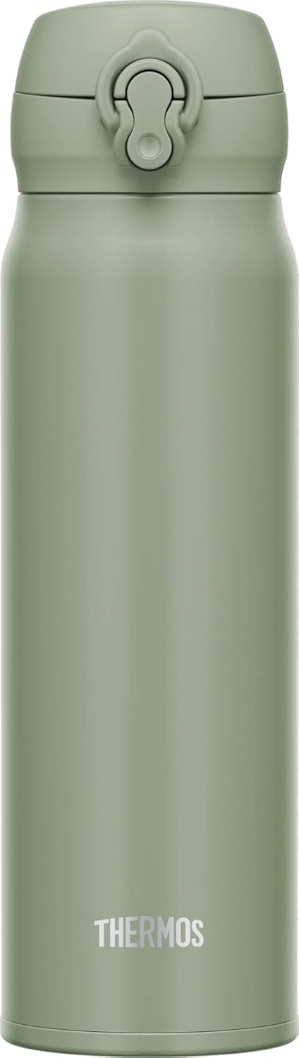 Thermos JNL-606 SMKKI Vacuum Insulated Portable Mug, 20.3 fl oz (600 ml), Smoked Khaki, Easy to Clean, Lightweight Type, One-Touch Opening, Stainless Steel Bottle, Hot and Cold