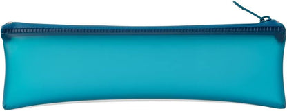Midori 41817006 Pencil Case, Clear Soft Pen Case, Blue, Blue, Modern