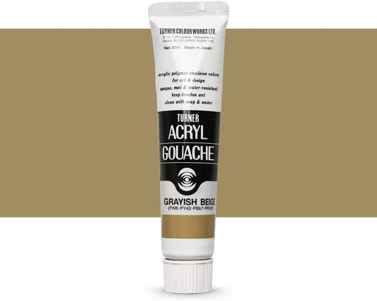 Turner Colour Works Acryl Gouache Artist Acrylic Paint - Single 20 ml Tube - Grayish Beige
