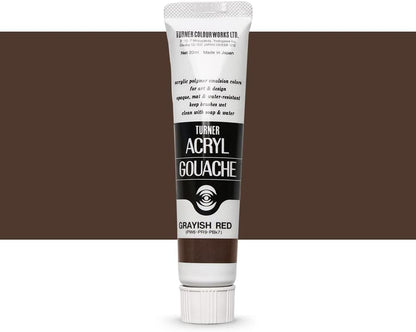 Turner Colour Works Acryl Gouache Artist Acrylic Paint - Single 20 ml Tube - Grayish Red