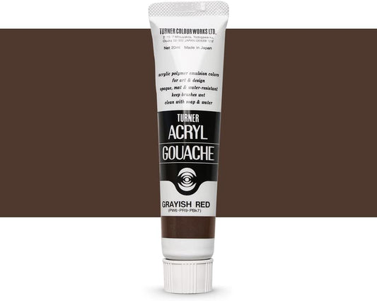 Turner Colour Works Acryl Gouache Artist Acrylic Paint - Single 20 ml Tube - Grayish Red