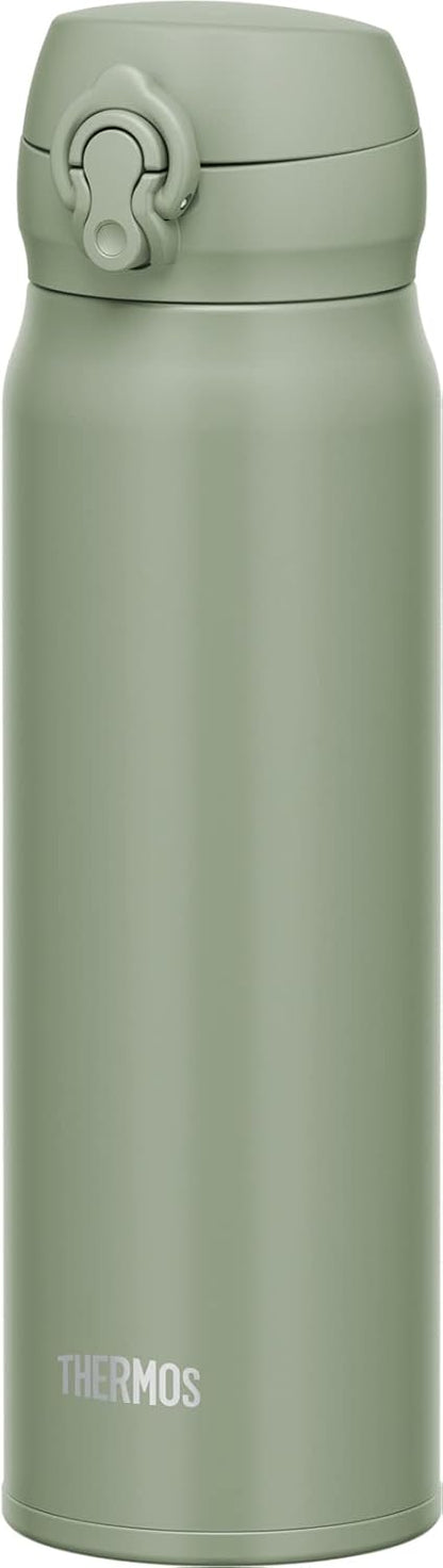 Thermos JNL-606 SMKKI Vacuum Insulated Portable Mug, 20.3 fl oz (600 ml), Smoked Khaki, Easy to Clean, Lightweight Type, One-Touch Opening, Stainless Steel Bottle, Hot and Cold