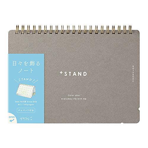 DESIGNPHIL Midori 13808006 Notebook, A5 Plus Stand, Cross Ruled