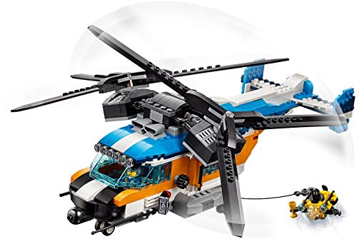 LEGOå¨ -Creator The Double Propeller Helicopter 9 Years and Above, Creation Set, 569 Pieces 31096