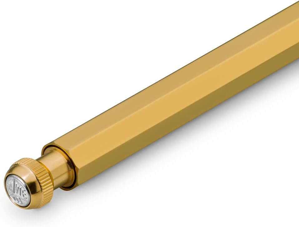 Kaweco Special Mechanical Pencil Brass 0.5 mm I Lead Pencil Made of Premium Brass I Push Lead Pencil 14 cm I Refillable Pencil with Eraser