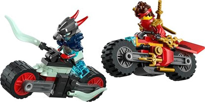 LEGO NINJAGO Kai’s Motorcycle Speed Race Playset with 2 Ninja Bike Toys 71838 Building Blocks Toys for 6+ Gift for Boys and Girls