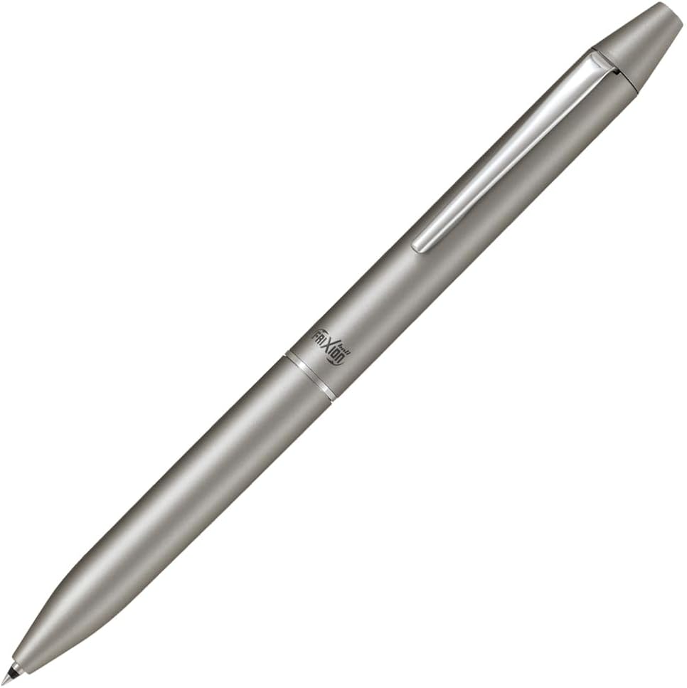 PILOT Frixion Ballpoint Pen, Firxion Biz 2, Black & Red Ink, Gray (LFBT-3SUF-GY)