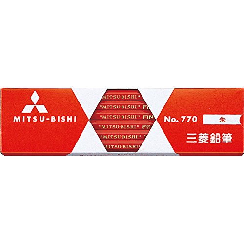Mitsubishi Pencils K770 Colored Pencils No.770 Vermilion Hexagonal Shaft 1 Dozen