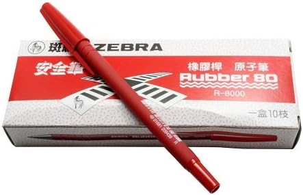 ZEBRA Rubber 80 Ballpoint Pen [Red] x 10 pieces (Japan Import)