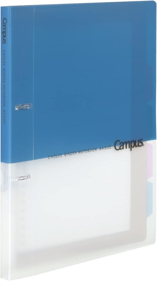Kokuyo Campus 2-Ring Loose Leaf Binder, A4, 2 Holes, Up to 100 Sheets, Blue, Japan Import (RU-PP158B)