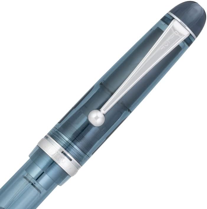 PILOT Custom 74 Skeleton TurquoiseGreen Fountain Pen M FKKN-12SR front view