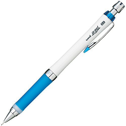 Uni Mechanical Pencil, Slim Model with Alpha Gel Grip, 0.3mm, White & Blue (M3807GG1PW.33)
