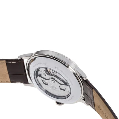 ORIENT Bambino Automatic Watch, Mechanical, Domestic Manufacturer's Warranty, Open Heart, RN-AG0005S, Men's, White, Silver