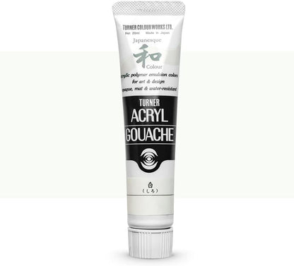 Turner Colour Works Acryl Gouache Artist Acrylic Paint - Single 20 ml Tube - Japanesque White
