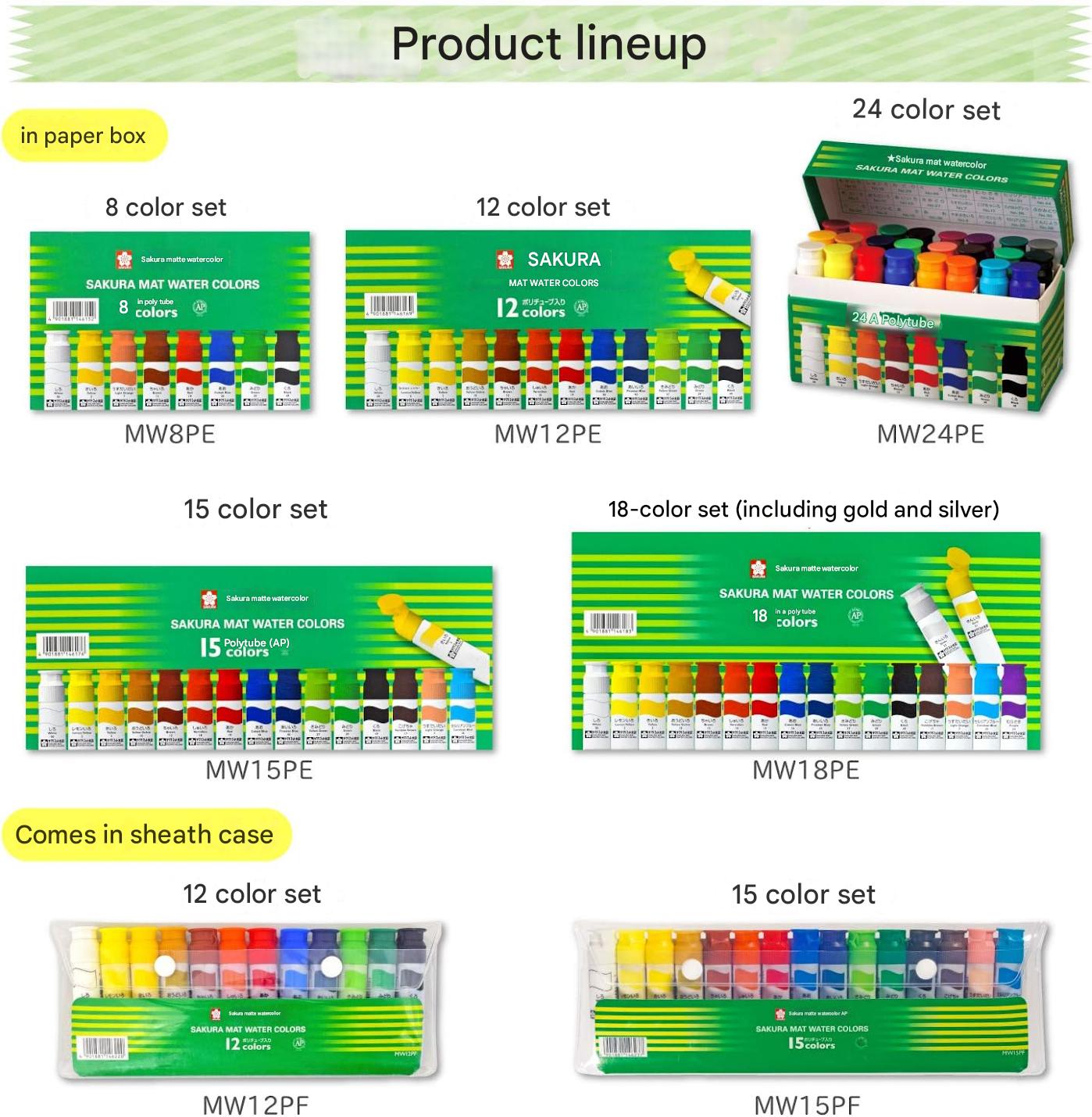 Sakura Cray - Pas Watercolor Paint Tubes