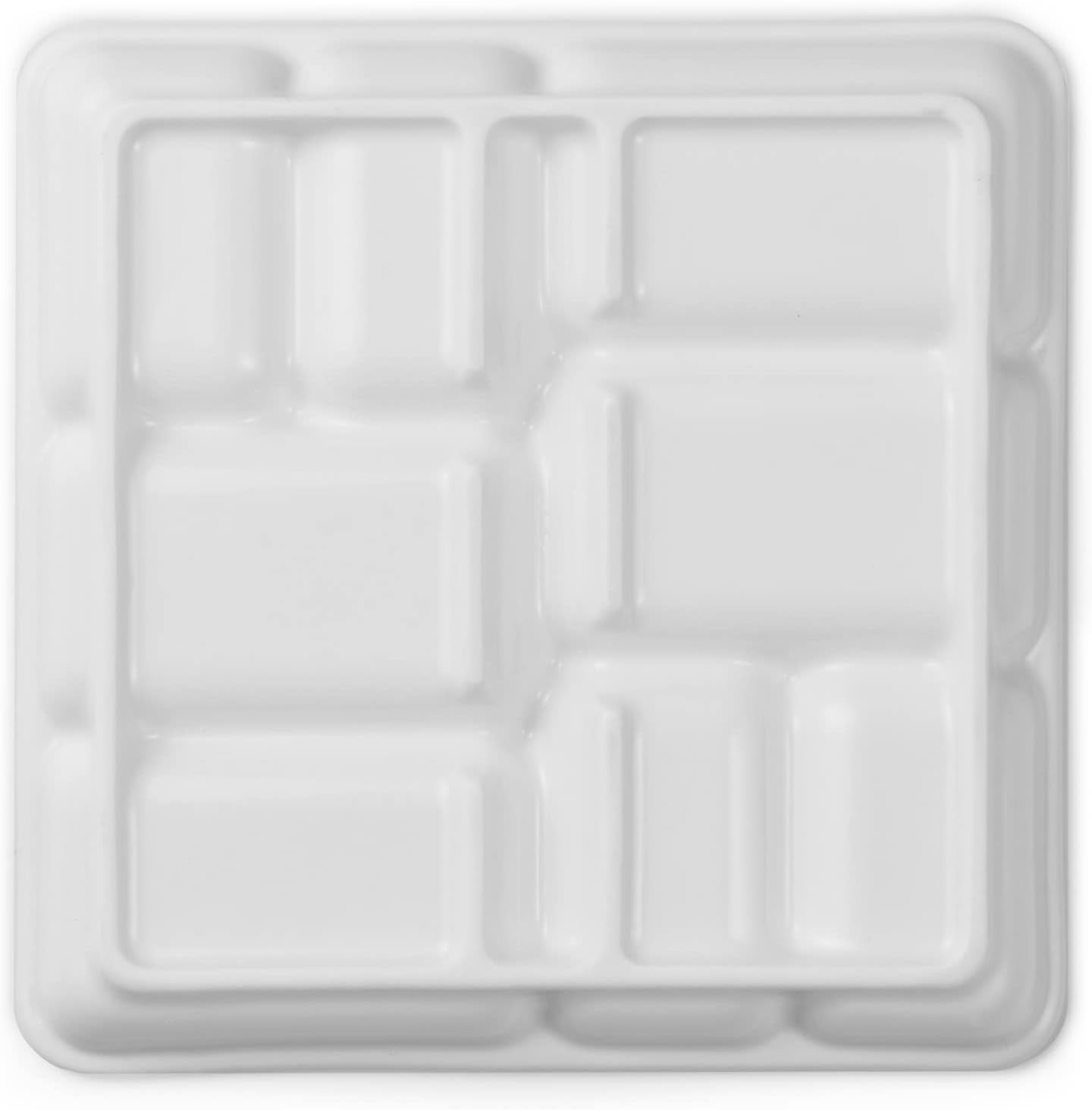 MEEDEN 8-Well Ceramic Artist Paint Palette, Square Porcelain Watercolor Palette, White Ceramic Mixing Tray for Gouache Painting, Oil Painting, Acrylic Painting & Tempera Painting, 7"?� 7"?� 0.9"