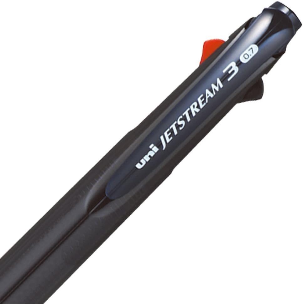 3-Color Ballpoint Pen 0.7 Japan – Mitsubishi Jetstream SXE340007T.9 Transparent Navy – Smooth Easy Writing – For Office & Study – Original Imported