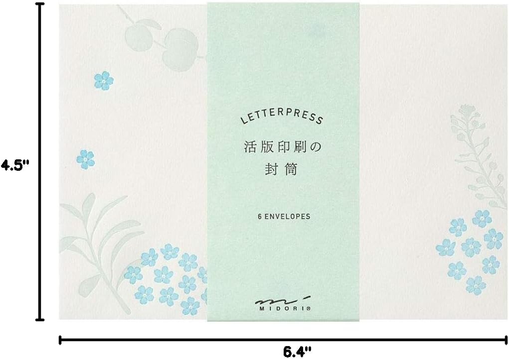 Midori Envelope Typography Scattered Floral Pattern 20560006