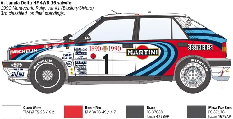 Italeri Lancia Delta HF Integral 16v 1:12 Scale