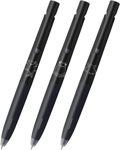 ZEBRA BAS88-AS-3BK Oil-Based Ballpoint Pen, Blen, 0.02 inches (0.5 mm), Animal Pattern, Black Ink, Set of 3
