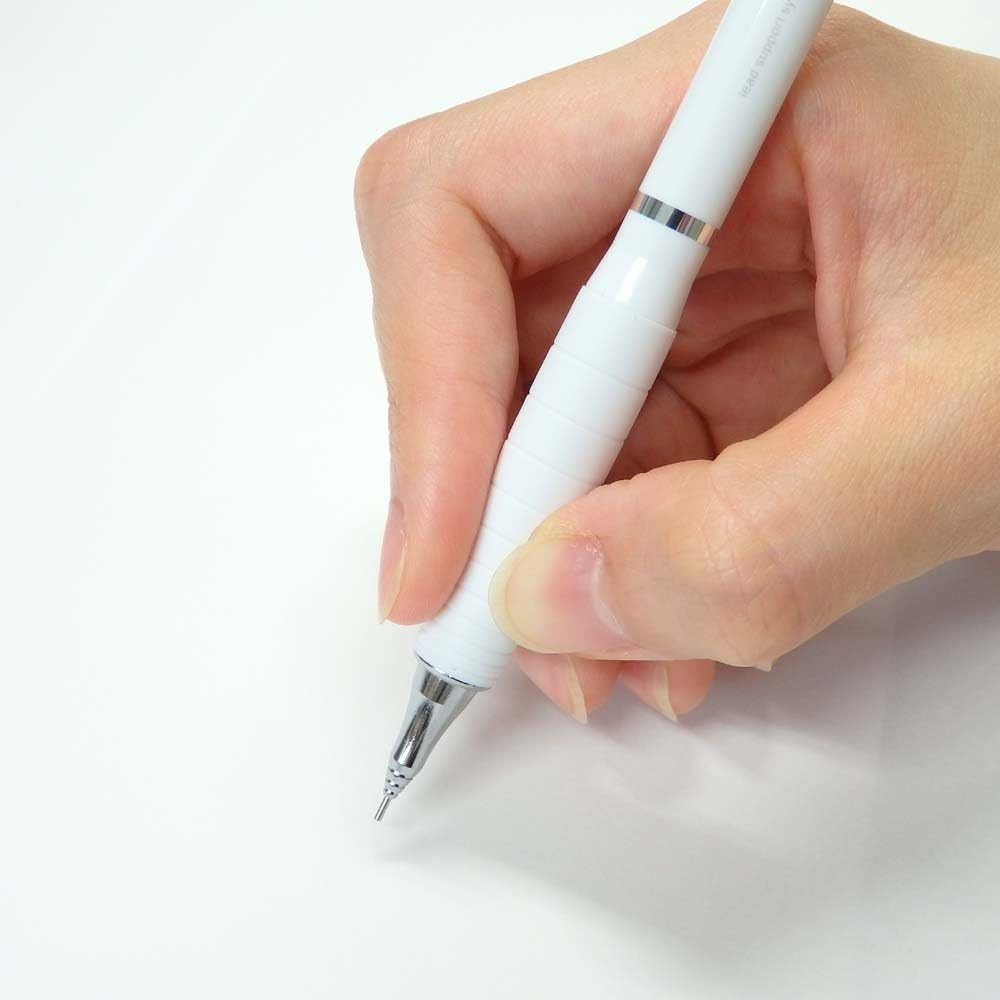 Pentel Mechanical Pencil Orenz with Rubber Grip 0.3mm, White Body (XPP603G-W)