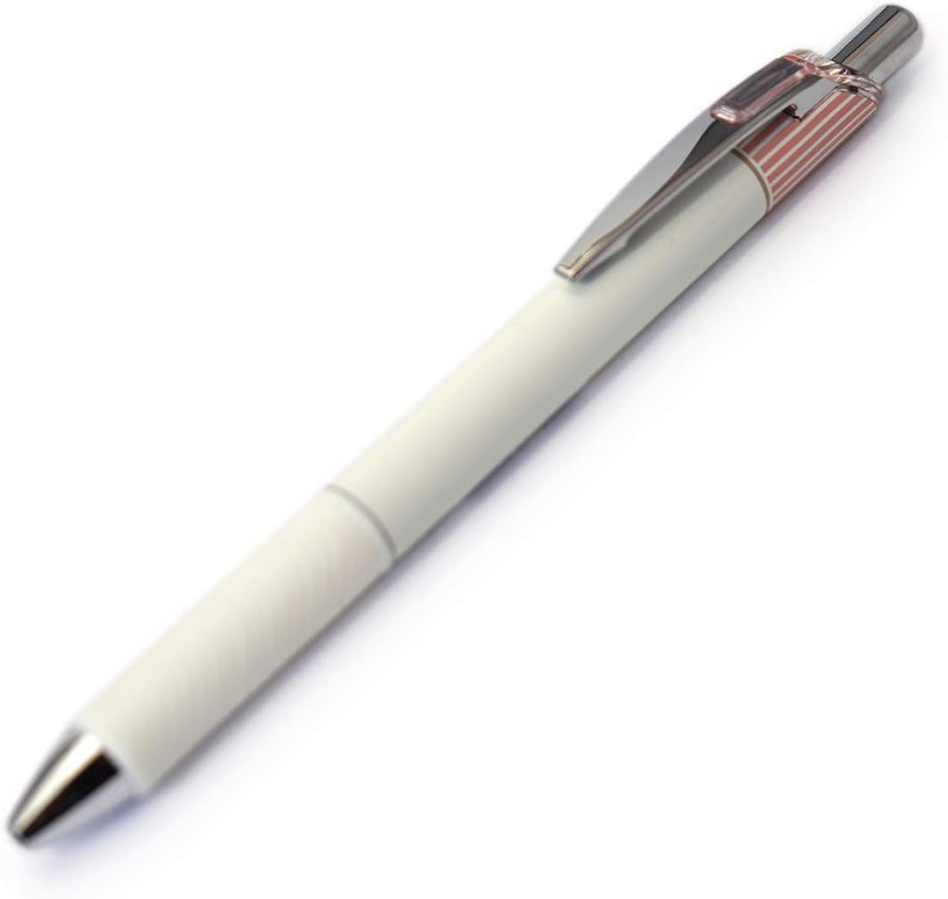 Pentel EnerGel Clena Retractable Liquid Gel Pen, Micro Fine Point 0.3mm Needle Tip, Black Ink, Classical Pink Body (BLN73LP-A)