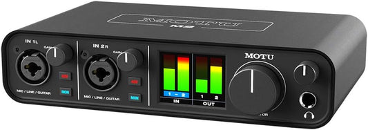 MOTU M2 2 in 2 Out USB Audio Interface, Domestic Genuine Product USB-DAC Gaming, iPhone/iPad Compatible, Song Frame Distribution, DAW Software Included