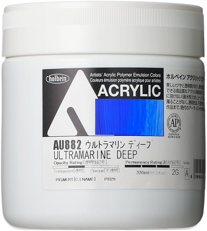 Holbein Acrylic Color [Heavy Body] AU882 330ml Ultramarine Deep 16882