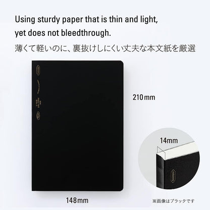 Nitoms S4147 STALOGY Notebook, 365 Days Notebook, A5, Dot Square, Black