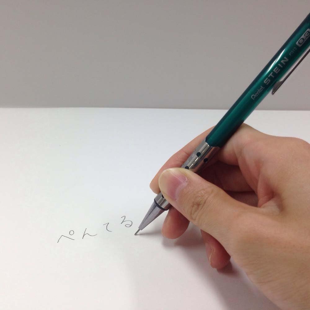 Pentel Stein P313-CD Mechanical Pencil, Set of 10, Clear Green Shaft