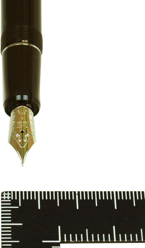 PILOT Fountain Pen Custom Heritage 91, M-Nib, Yamaguri Body (FKVH-1MR-YGM) close up nib