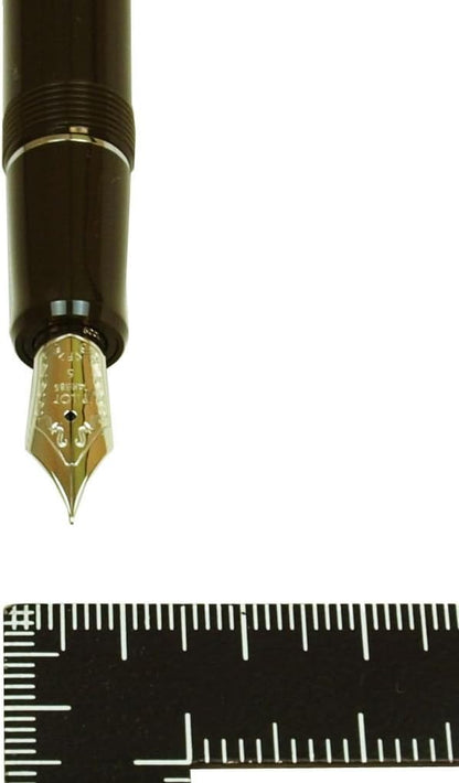 PILOT Fountain Pen Custom Heritage 91, M-Nib, Yamaguri Body (FKVH-1MR-YGM) close up nib