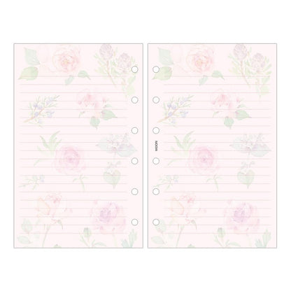 DESIGNPHIL MIDORI System Notebook Refill B7 Lined Memo Country Time Floral Pattern 91804138