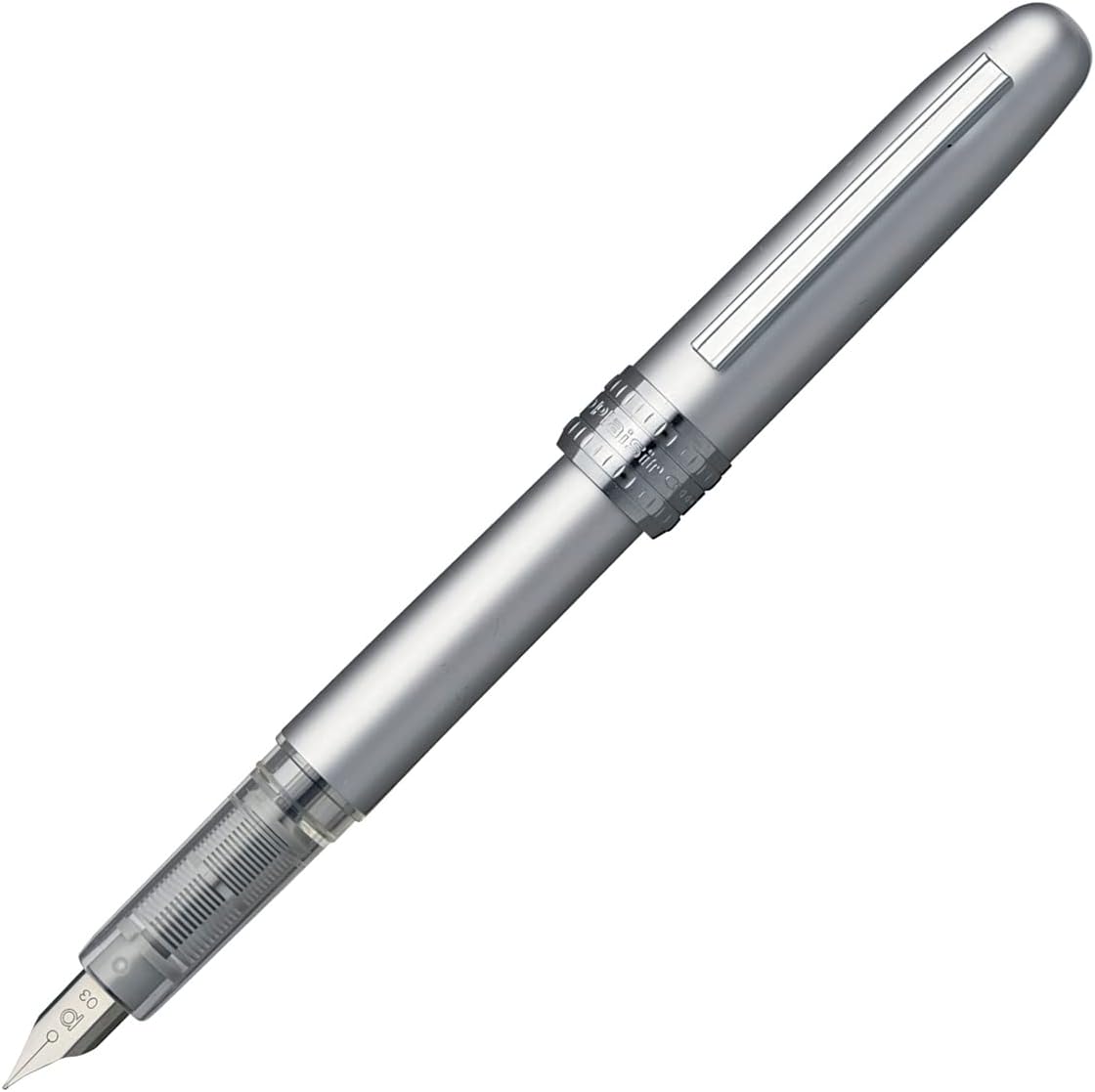 PLATINUM Fountain Pen, Plaisir Fine Nib, Ice White (PGB-1000B-#3-F), detail image
